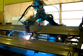 Robot efficiency guarantees the quality of welds on our products.